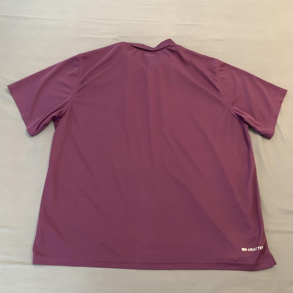 Ariat Polo Shirt Mens 2XL Purple AriatTEK Heat Series Golf Performance - Picture 5 of 7